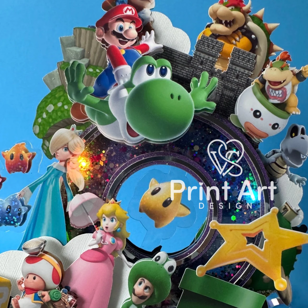Mario Galaxy Cake Topper