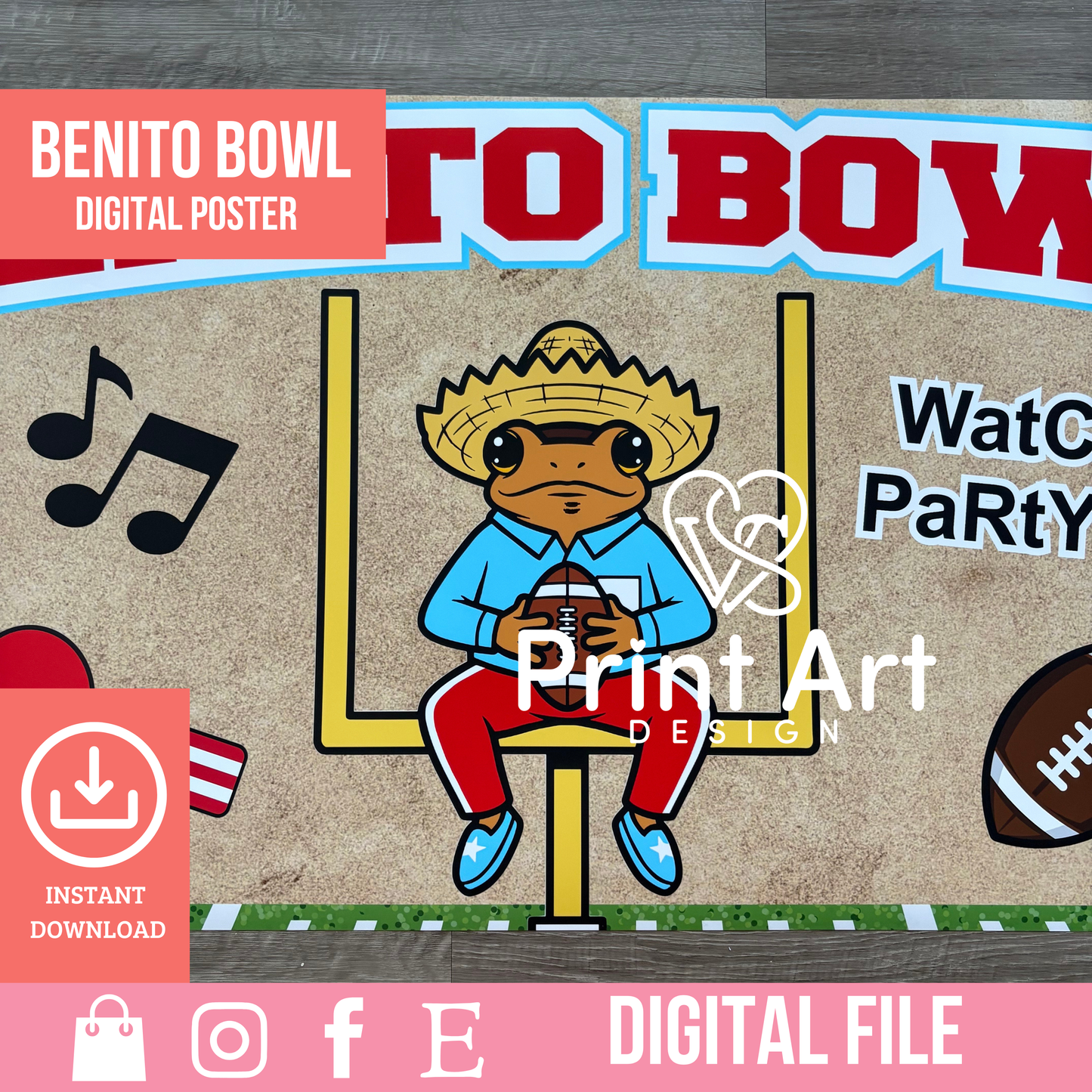 Benito Bowl Game Day Banner Template