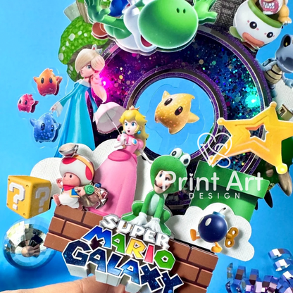 Mario Galaxy Cake Topper