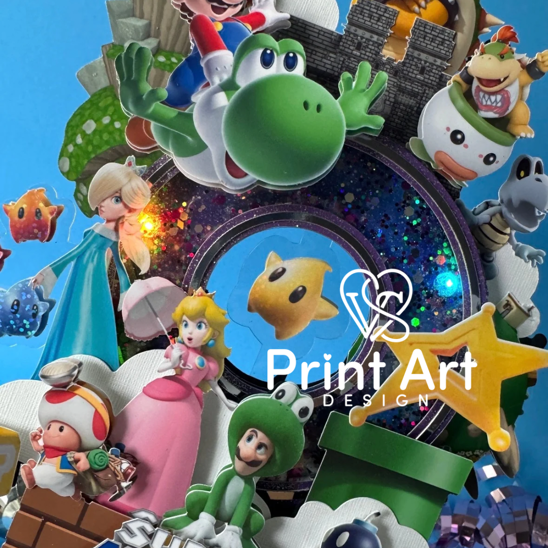 Mario Galaxy Cake Topper