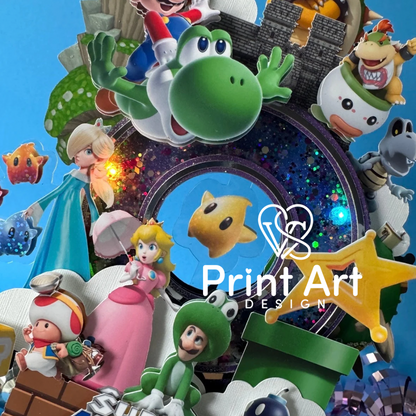 Mario Galaxy Cake Topper
