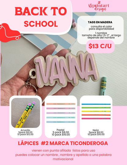 Tags en madera y acrílico