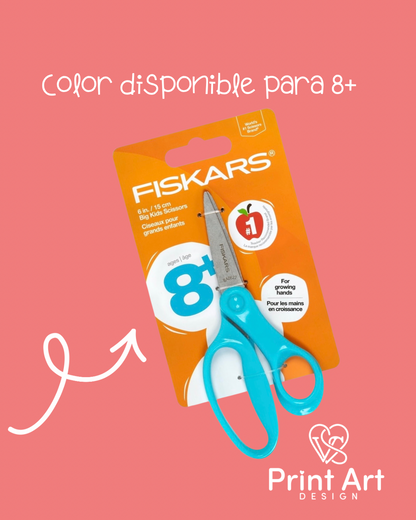 Tijera Escolar Grabada 8+