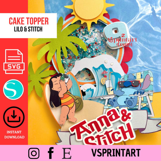 Lilo & Stitch Cake Topper - SVG- .Studio